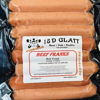 Beef Franks (No Bi Products) 8pcs ($9.29/lb) - Click Image to Close